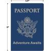 Beistle Set of 8 Around The World Passports, Global Adventure Travel Party Favors, Made In USA Since 1900