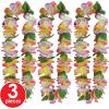 Beistle Silk ‘N Petals Tropical Garden Leis 3 Piece, Multicolored