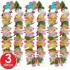 Beistle Silk ‘N Petals Tropical Garden Leis 3 Piece, Multicolored