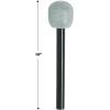 Beistle Silver and Black Glittered Microphone