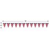 Beistle Union Jack Pennant Banner, 11″ x 12′, Red/White/Blue,59853(Union Jack Pennant Banner)