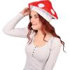 Beistle Unisex Plush Mushroom Hat – Arcade Party Supplies, Birthday & Halloween Costume Dress Up, Video Game Themed Headwear(Mushroom – 2 Piece)