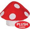 Beistle Unisex Plush Mushroom Hat – Arcade Party Supplies, Birthday & Halloween Costume Dress Up, Video Game Themed Headwear(Mushroom – 2 Piece)