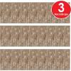 Beistle Western Barn Siding Wall Backdrops, 4’ x 30’, 3 Pack – Rustic Farm Backdrop, Photo Backdrop, Barnyard Background, Weathered Barn Decor, Easy to Adhere Wall Covering, Photography Background(Barn Siding – 3 Piece)