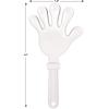 Beistle White Giant Hand Clappers – 2 Count Plastic Stadium Noise Makers for Sports Games Pep Rallies Graduations Parades Tailgates Fan Spirit Cheering Accessories and Party Celebrations, 15” x 7.5”