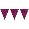 Beistle Zebra Print Pennant Banner, 10-Inch by 12-Feet