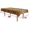 Beistle Zebra Print Tablecovers, 54” x 108”, 2 Pieces – Plastic Table Cloth, Animal Print Tablecloth, Animal Safari Theme Decorations, Safari Table Cloth(Tiger Print)