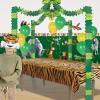 Beistle Zebra Print Tablecovers, 54” x 108”, 2 Pieces – Plastic Table Cloth, Animal Print Tablecloth, Animal Safari Theme Decorations, Safari Table Cloth(Tiger Print)