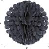 Blue Tissue Flutter Ball Decoration (9″)(Black)