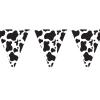Cow Print Pennant Banner Party Accessory (1 count) (1/Pkg)(1)