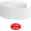 FR Festive Crepe Streamer (white) Party Accessory  (1 count) (1/Pkg)