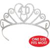 Glittered 40 Tiara Party Accessory (1 count) (1/Pkg)