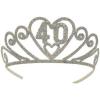 Glittered 40 Tiara Party Accessory (1 count) (1/Pkg)