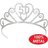Glittered 50 Tiara Party Accessory (1 count) (1/Pkg)