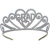 Glittered Metal Graduate Tiara(Silver)