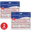 International Welcome Banners (asstd designs) Party Accessory (1 count) (2/Pkg)(International Welcome Banners – (4 Pack))