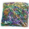 Mardi Gras Plastic Throw Beads Necklace Assortment 100 Piece Party Favors(Mardi Gras Bead Assortment)