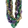 Mardi Gras Plastic Throw Beads Necklace Assortment 100 Piece Party Favors(Mardi Gras Swirl Beads (12 Pack))