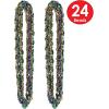 Mardi Gras Plastic Throw Beads Necklace Assortment 100 Piece Party Favors(Mardi Gras Swirl Beads (24 Pack))