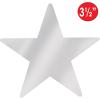 Metallic Star Cutouts (Silver)(3.5 Inches)