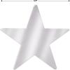 Metallic Star Cutouts (Silver)(3.75″ (Pack of 2))
