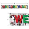 Metallic Welcome Home Fringe Banner Party Accessory (1 count) (1/Pkg)