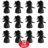 Metallic Wrapped Balloon Weight Pack of 12(Black)