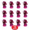 Metallic Wrapped Balloon Weight Pack of 12(Cerise)