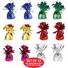 Metallic Wrapped Balloon Weight Pack of 12(Multicolor)