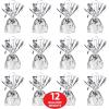 Metallic Wrapped Balloon Weight Pack of 12(Silver)