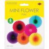 Mini Flower Fans Party Accessory (1 count) (6/Pkg)