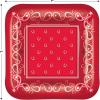 Red Bandana Dessert Plates 8 Count(32 piece)