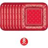 Red Bandana Dessert Plates 8 Count(8 piece)