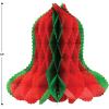 Tissue Bell (red & green) Party Accessory  (1 count) (1/Pkg)