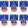 USA Button Pack of 6
