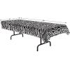 Zebra Print Plastic Tablecover(108″ x 54″ (Rectangular))