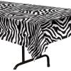 Zebra Print Plastic Tablecover(108″ x 54″ (Rectangular))