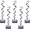 Beistle 10 Piece 80’s Theme Cassette Tape Swirls, 1980’s Retro Hanging Whirl Decorations(Cassette Tape Whirls – a)