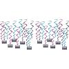 Beistle 10 Piece 80’s Theme Cassette Tape Swirls, 1980’s Retro Hanging Whirl Decorations(Cassette Tape Whirls (24-Pack))