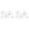 Beistle 10 Piece Accordion Paper Fans, Assorted Sizes, White