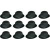 Beistle 12 Piece Black Vel-Felt Derby Hats Party Supplies and Favors