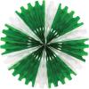 Beistle 12 Piece Fall Tissue Paper Fan Decorations For Thanksgiving And Autumn Celebrations(Green and White)