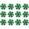 Beistle 12 Piece Fall Tissue Paper Fan Decorations For Thanksgiving And Autumn Celebrations(Green/White)