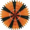 Beistle 12 Piece Fall Tissue Paper Fan Decorations For Thanksgiving And Autumn Celebrations(Orange/Black)