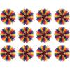 Beistle 12 Piece Fall Tissue Paper Fan Decorations For Thanksgiving And Autumn Celebrations(Rainbow)