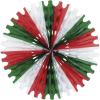 Beistle 12 Piece Fall Tissue Paper Fan Decorations For Thanksgiving And Autumn Celebrations(Red  White and Green)