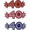 Beistle 12 Piece Gold Cardstock Paper Happy 50th Birthday Party Decorations Cut Outs for Home and Office(40 Mini Glittered Foil Cutouts)