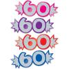 Beistle 12 Piece Gold Cardstock Paper Happy 50th Birthday Party Decorations Cut Outs for Home and Office(60 Mini Glittered Foil Cutouts)