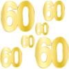Beistle 12 Piece Gold Cardstock Paper Happy 50th Birthday Party Decorations Cut Outs for Home and Office(Foil “60” Birthday Cutouts)
