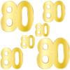 Beistle 12 Piece Gold Cardstock Paper Happy 50th Birthday Party Decorations Cut Outs for Home and Office(Foil “80” Birthday Cutouts)